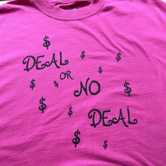 Pink women t-shirt size Large top Deal or no deal - Picture 1 of 6
